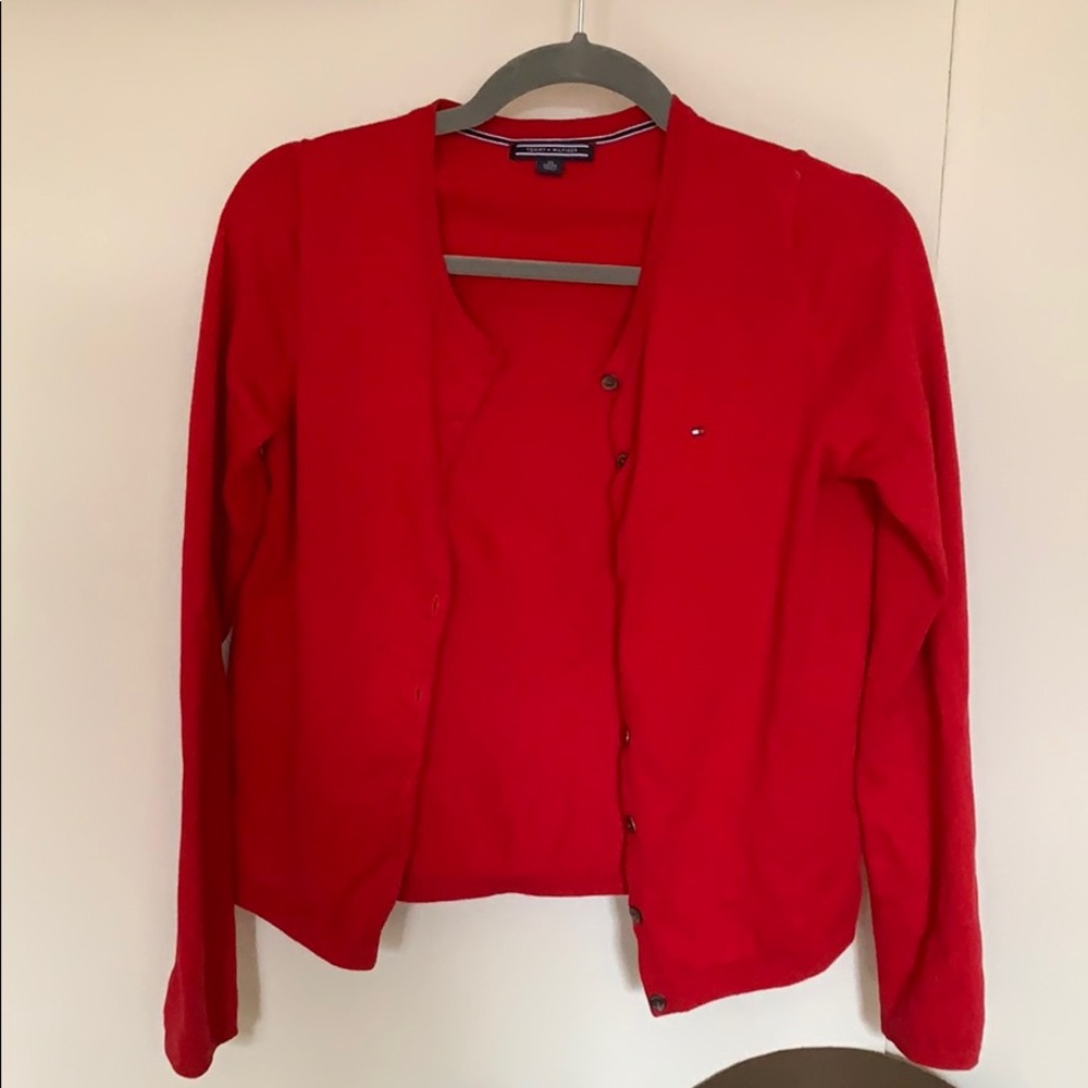 Tommy Hilfiger Red Cardigan